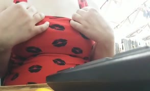 Flashing tits at work