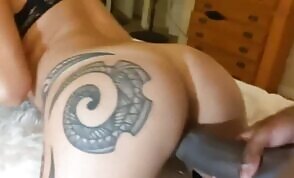 Hubby films as he lets his wife try some bbc